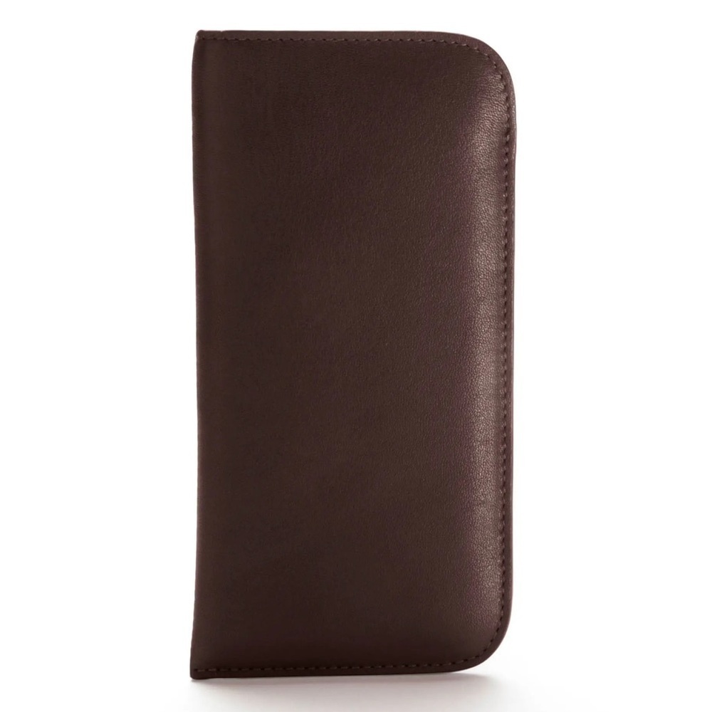 Brown Soft Leather Glasses Case